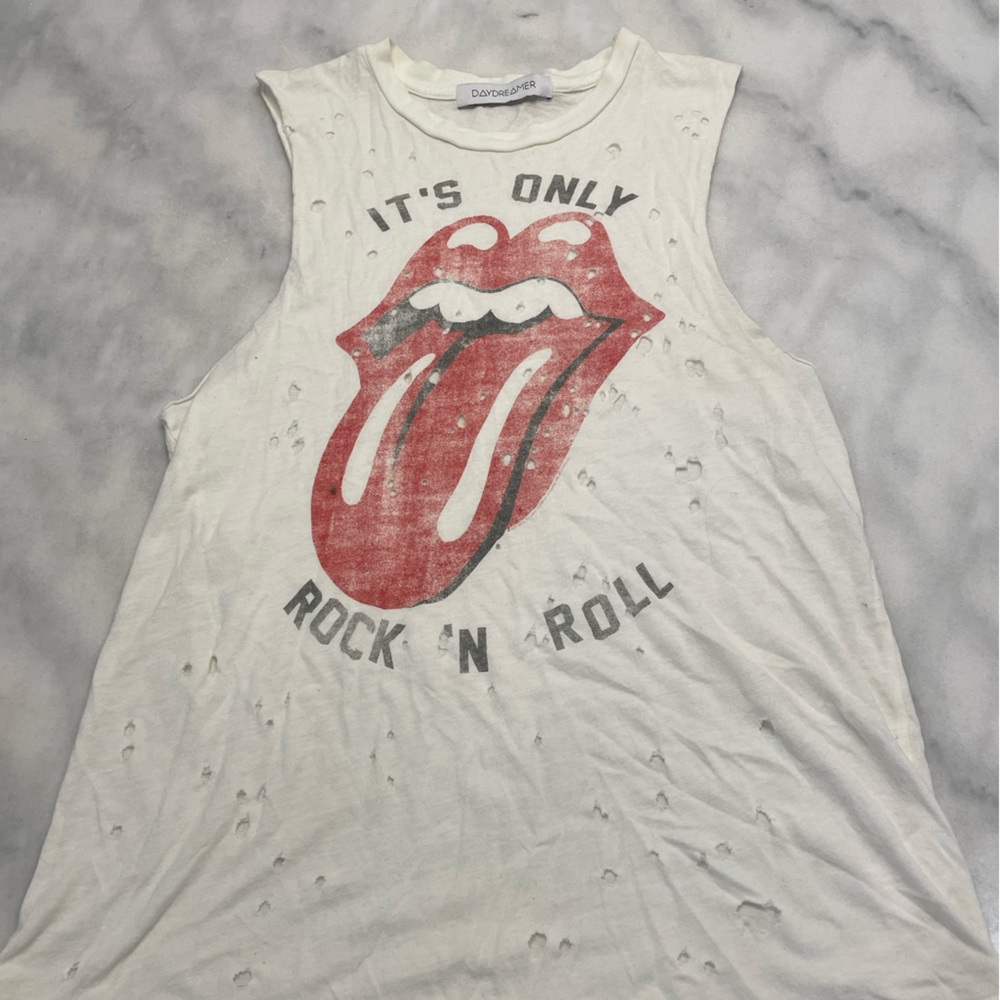 Daydreamer Rolling Stones “It’s Only Rock ‘n Roll” Distressed Tank | Size S